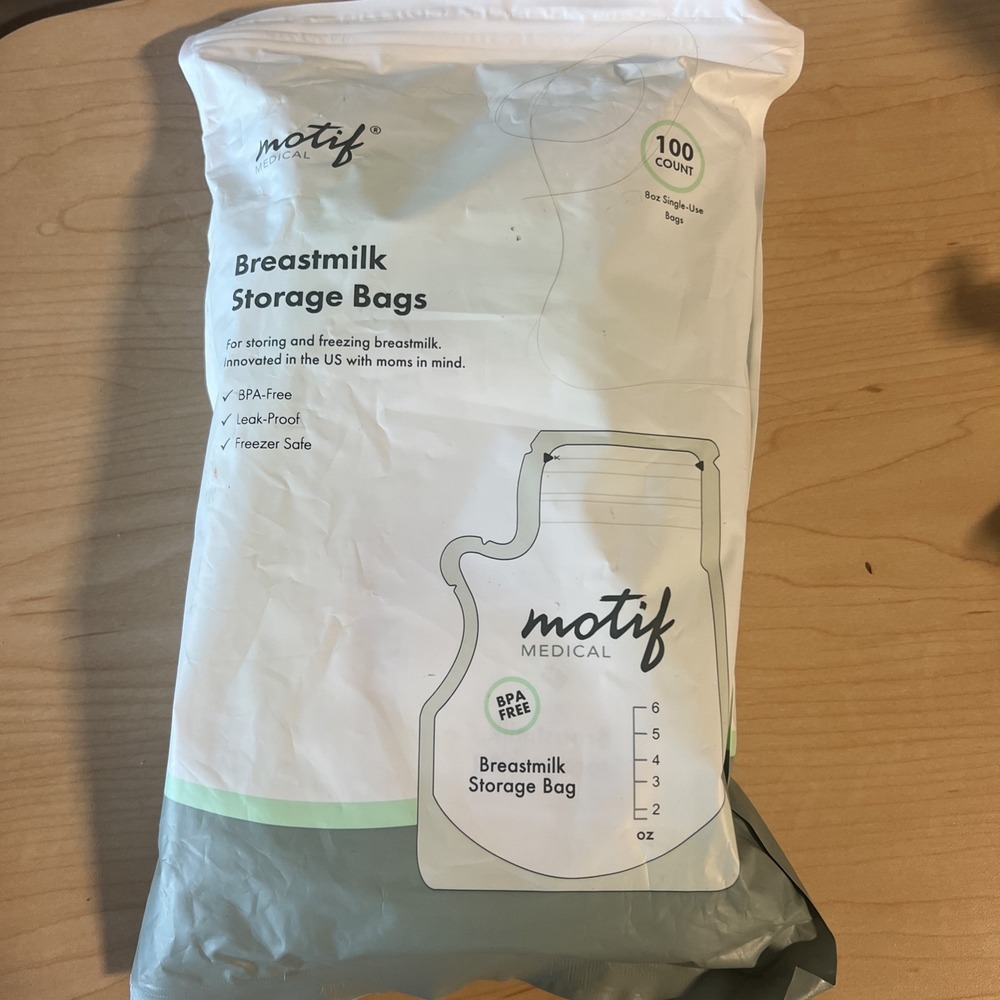 Motif Medical Breast Milk Storage 8oz Bags 100 Count BPA-Free AAC0008-06
